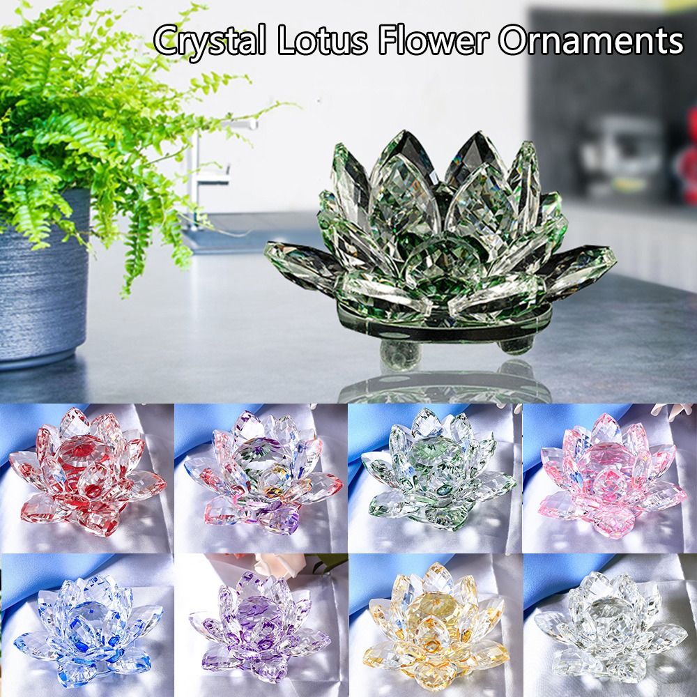60-140mm Crystal Lotus Flower  - đánh giá và giá Paper Weight Crystal